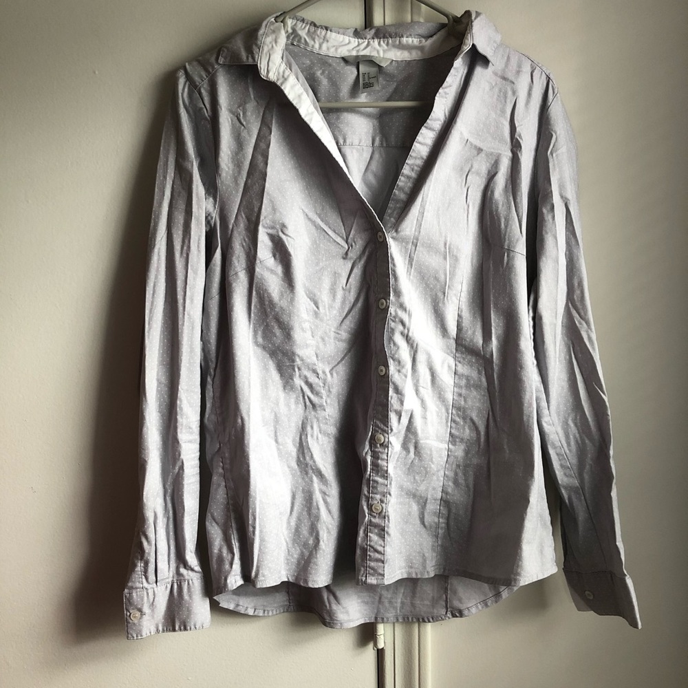 Polka Dotted Button Down Shirt